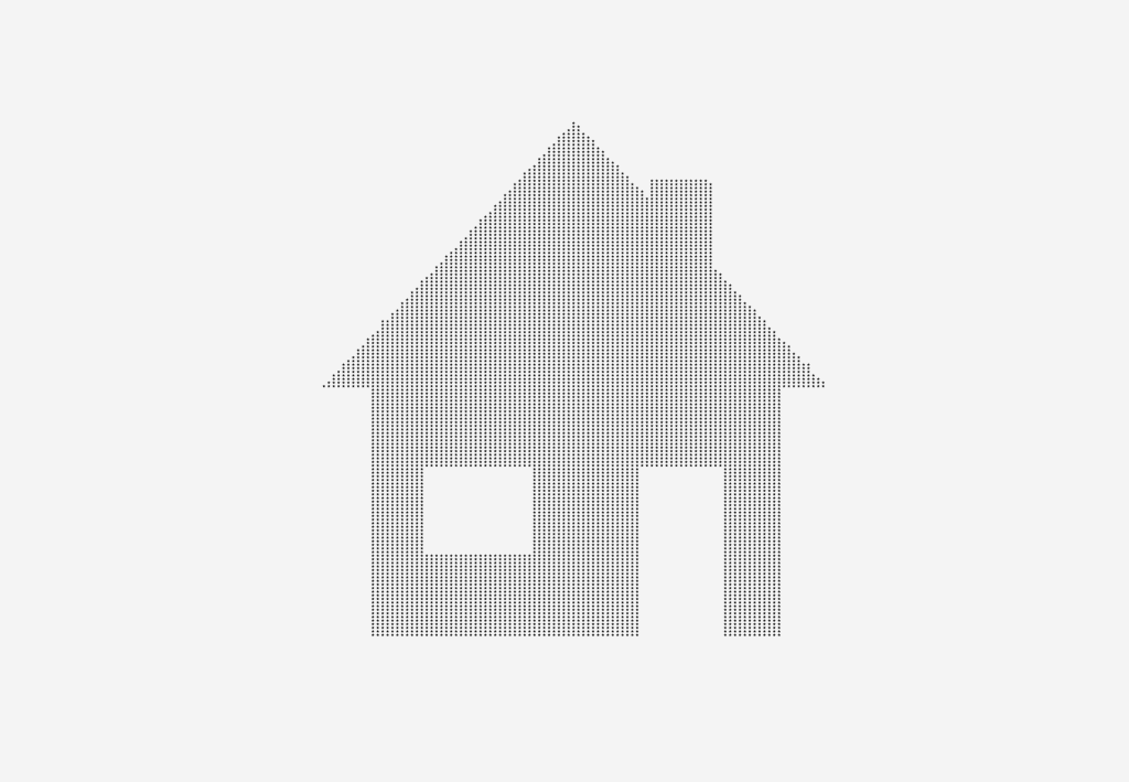 ASCII art depicting a house